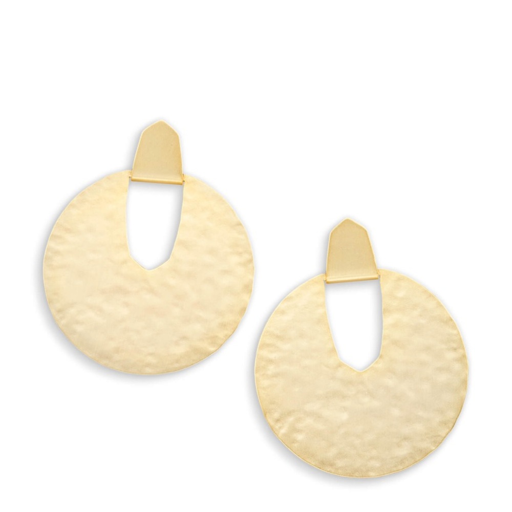 Never worn Kendra Scott hammered gold earrings
